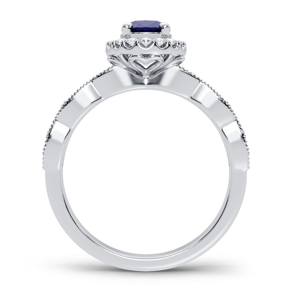 0.25 ct Sapphire & Diamond Ring in 14K Gold
