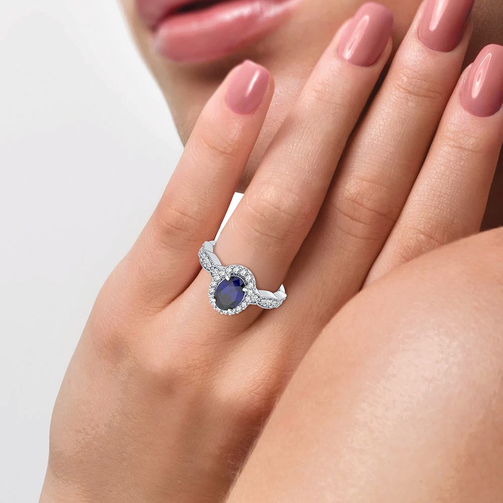0.25 ct Sapphire & Diamond Ring in 14K Gold