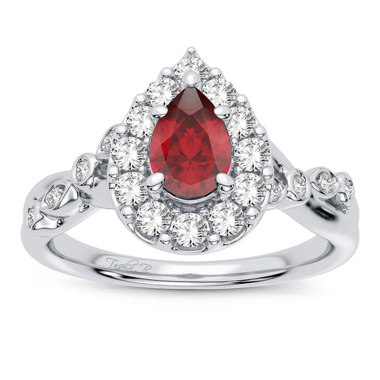 0.28 ct Ruby & Diamond Ring in 14K Gold