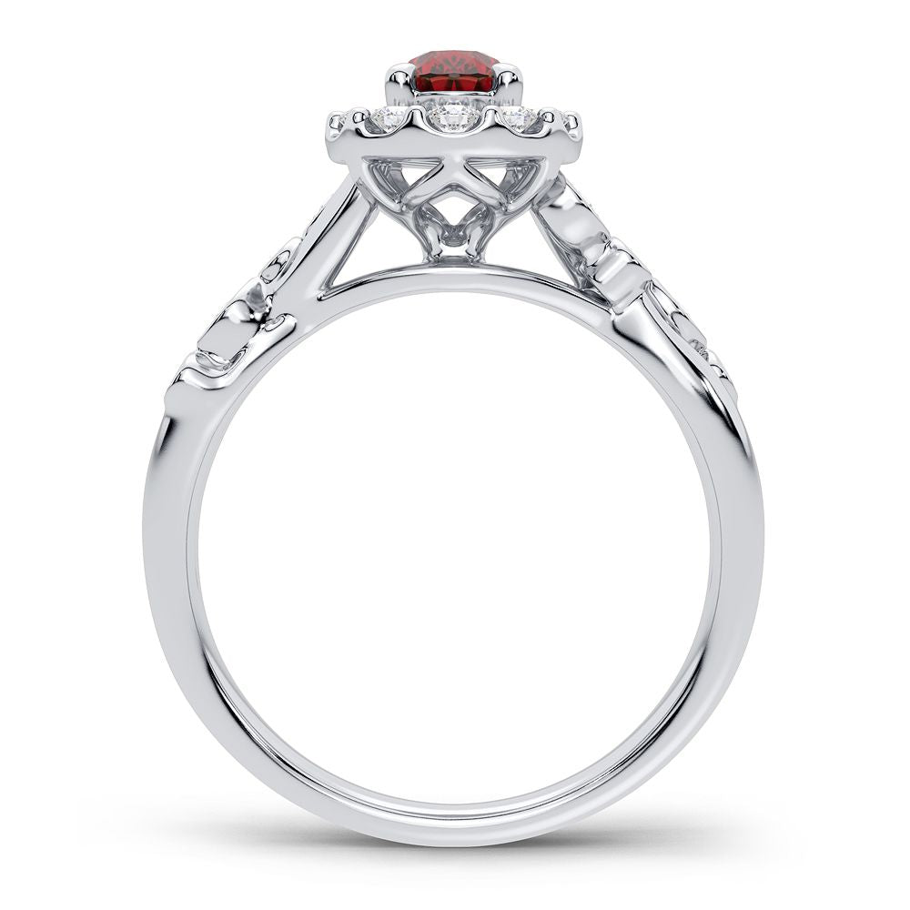 0.28 ct Ruby & Diamond Ring in 14K Gold