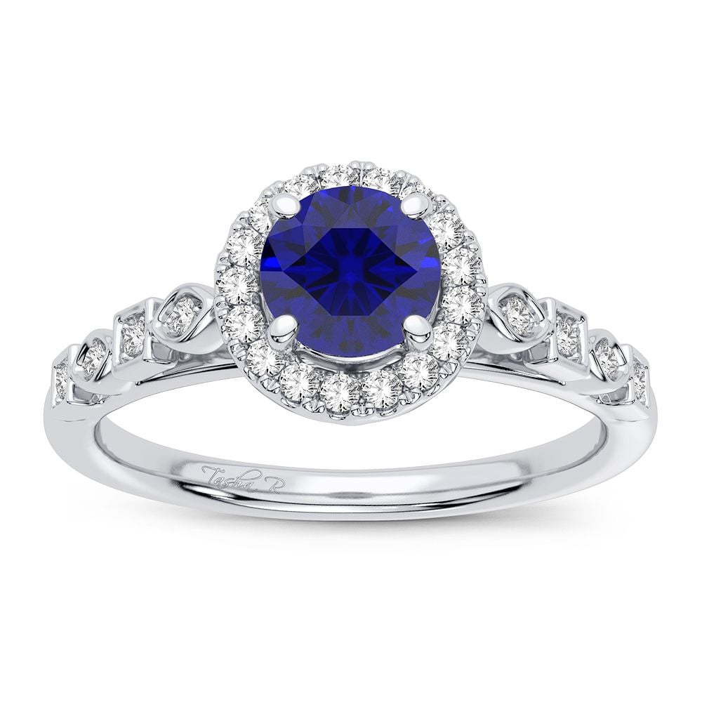 0.10 ct Sapphire & Diamond Ring in 14K Gold