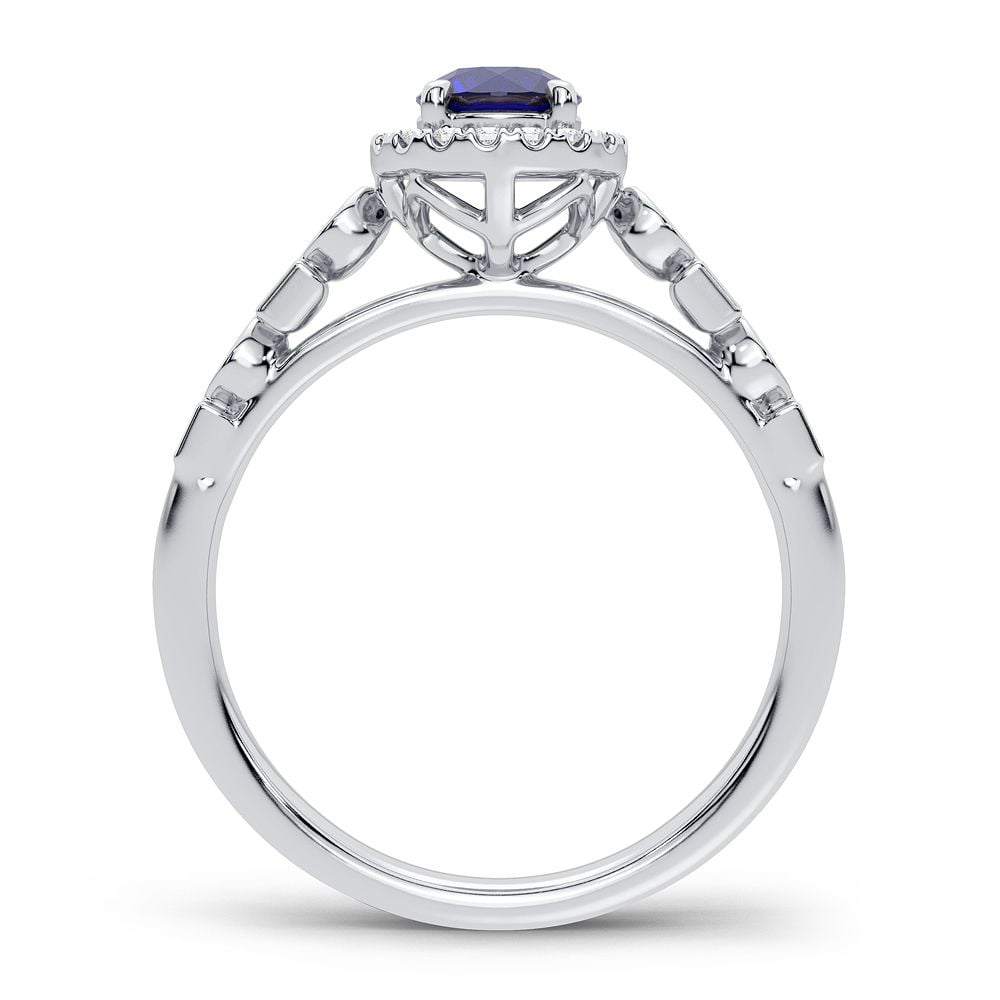 0.10 ct Sapphire & Diamond Ring in 14K Gold