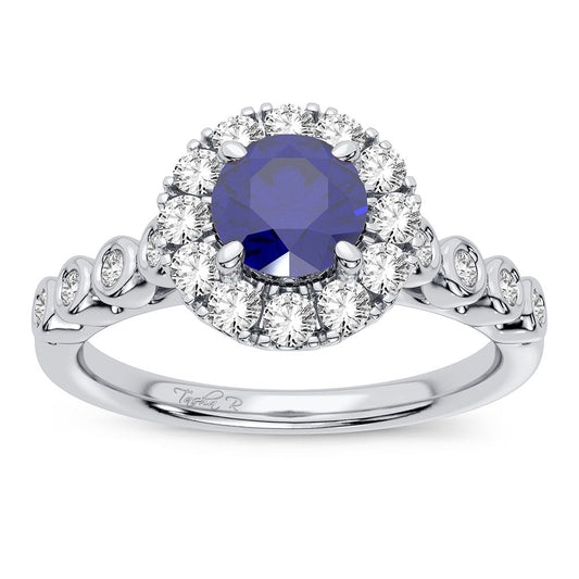 0.36 ct Sapphire & Diamond Ring in 14K Gold