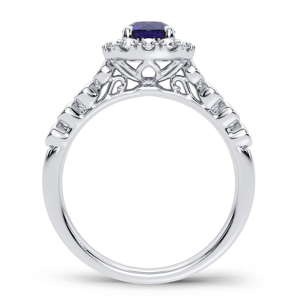 0.36 ct Sapphire & Diamond Ring in 14K Gold