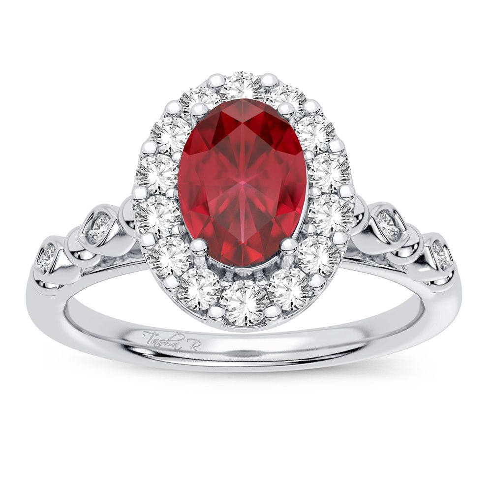 0.28 ct Ruby & Diamond Ring in 14K Gold