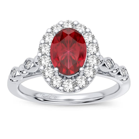 0.28 ct Ruby & Diamond Ring in 14K Gold