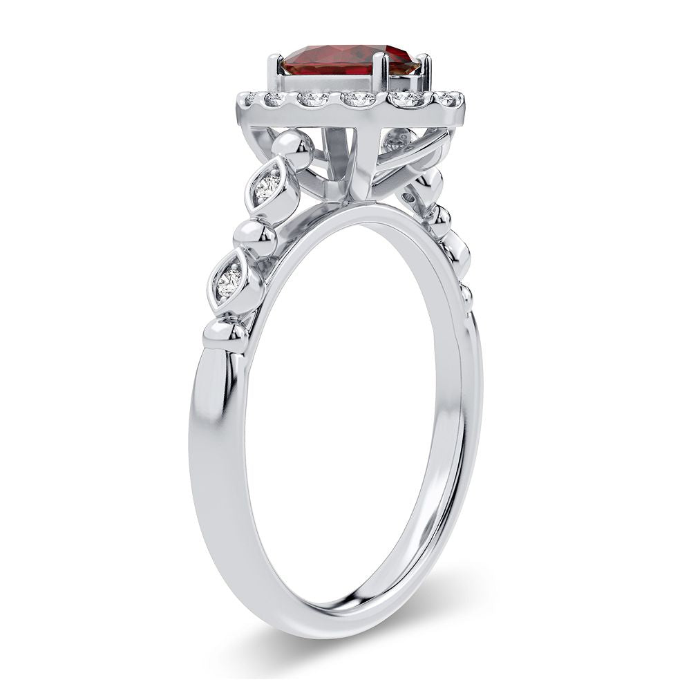 0.28 ct Ruby & Diamond Ring in 14K Gold