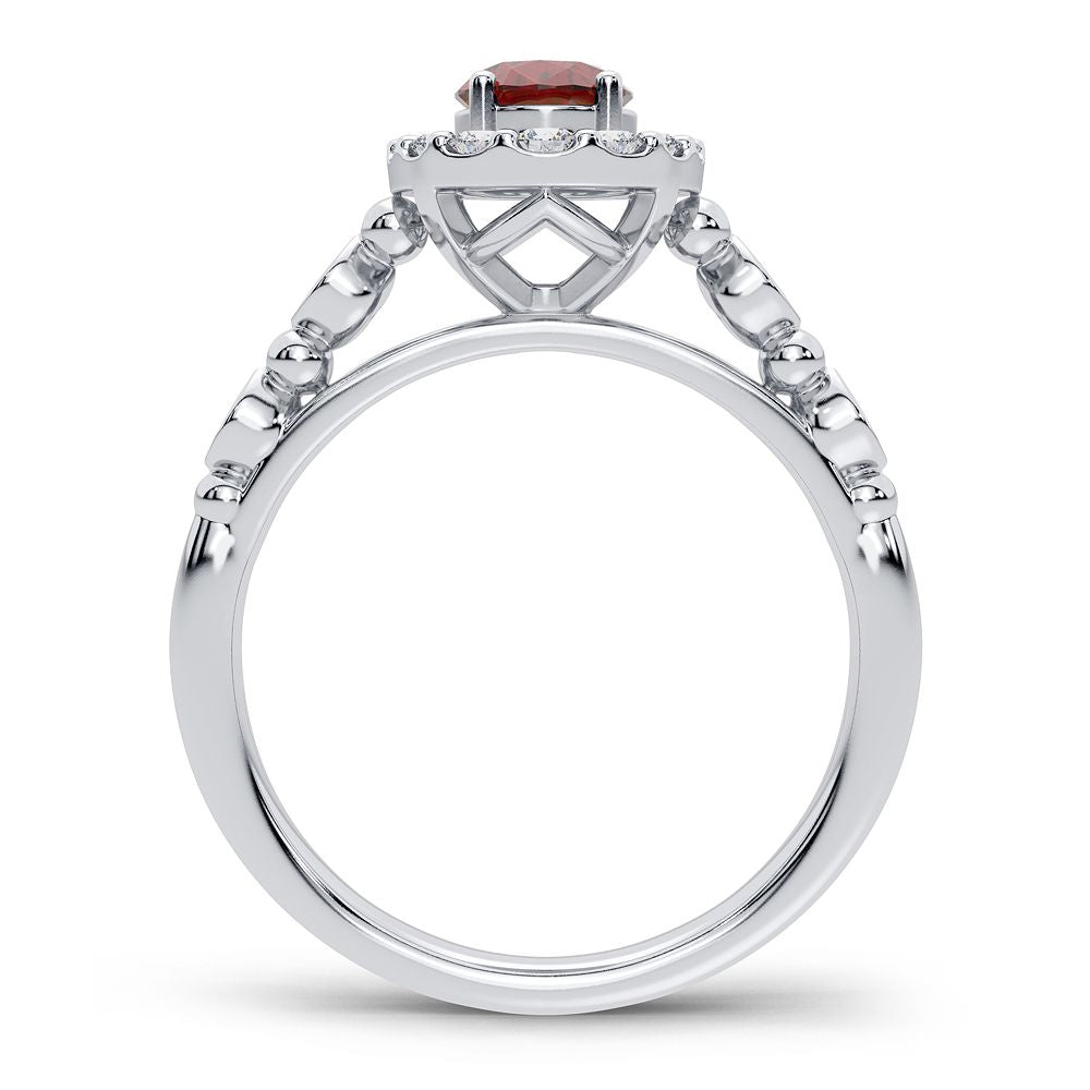 0.28 ct Ruby & Diamond Ring in 14K Gold