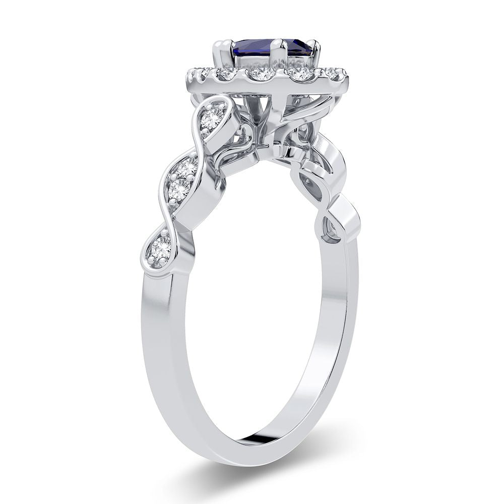 0.28 ct Sapphire & Diamond Ring in 14K Gold