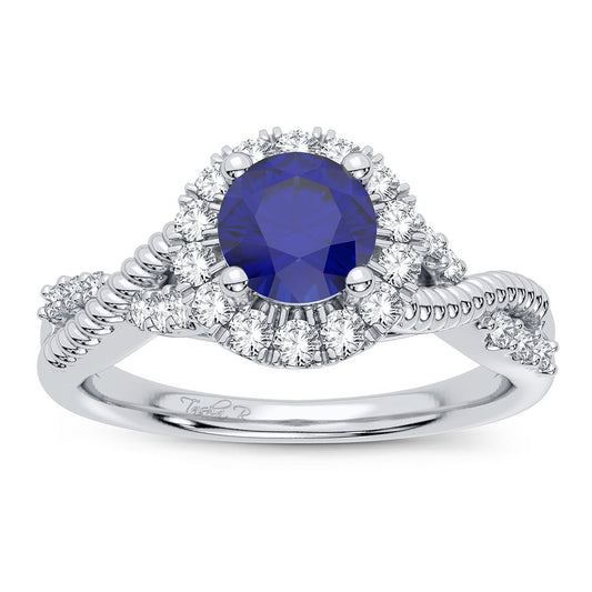 0.25 ct Sapphire & Diamond Ring in 14K Gold