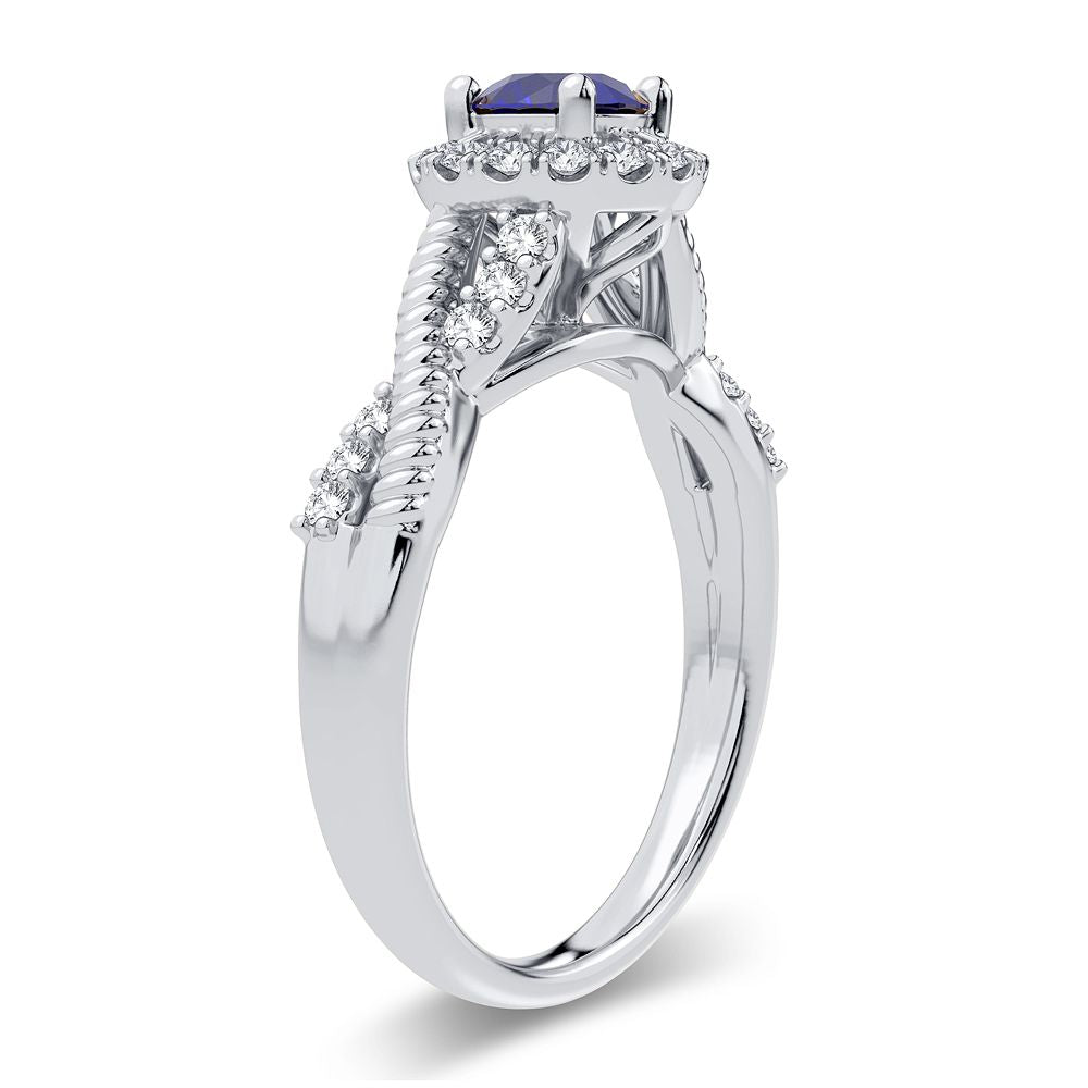 0.25 ct Sapphire & Diamond Ring in 14K Gold