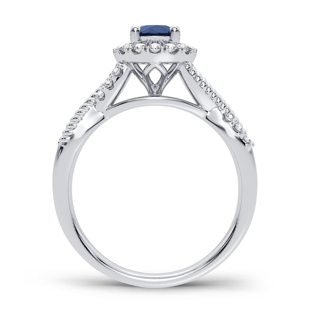 0.25 ct Sapphire & Diamond Ring in 14K Gold