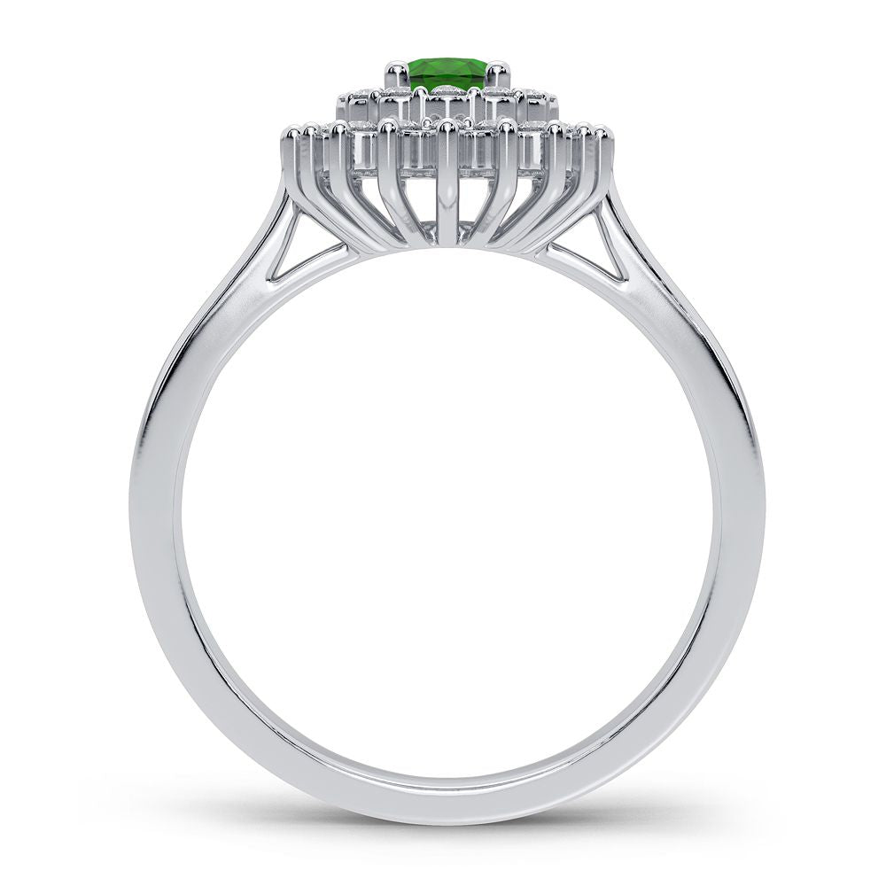 0.25 ct Emerald & Diamond Ring in 14K Gold