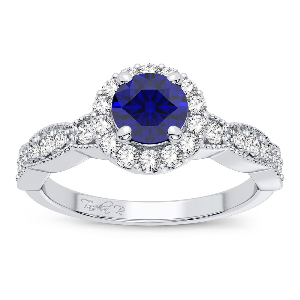 0.28 ct Sapphire & Diamond Ring in 14K Gold