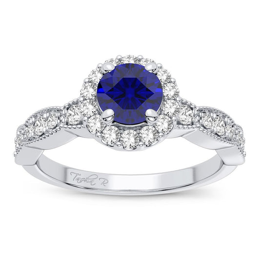 0.28 ct Sapphire & Diamond Ring in 14K Gold