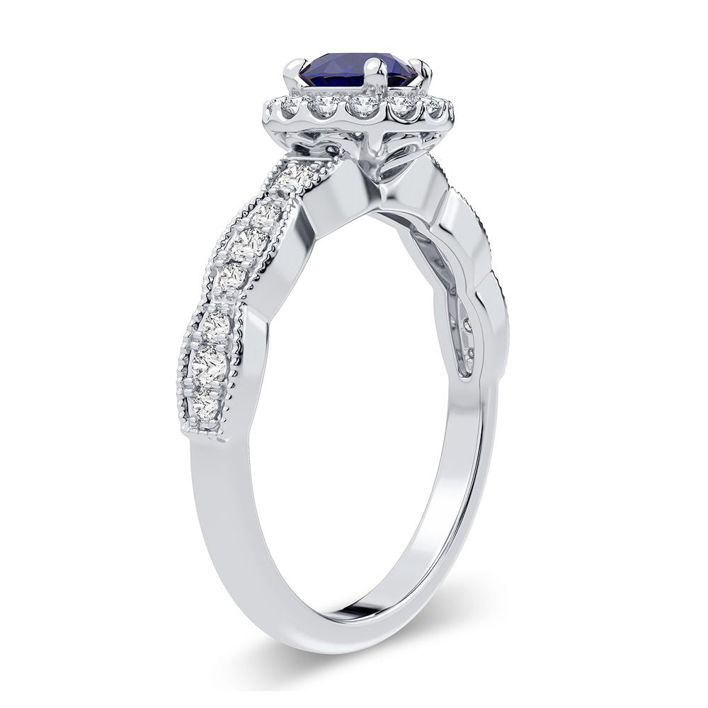 0.28 ct Sapphire & Diamond Ring in 14K Gold