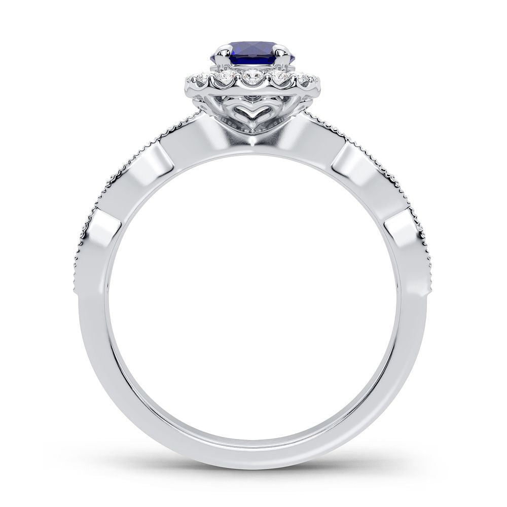 0.28 ct Sapphire & Diamond Ring in 14K Gold