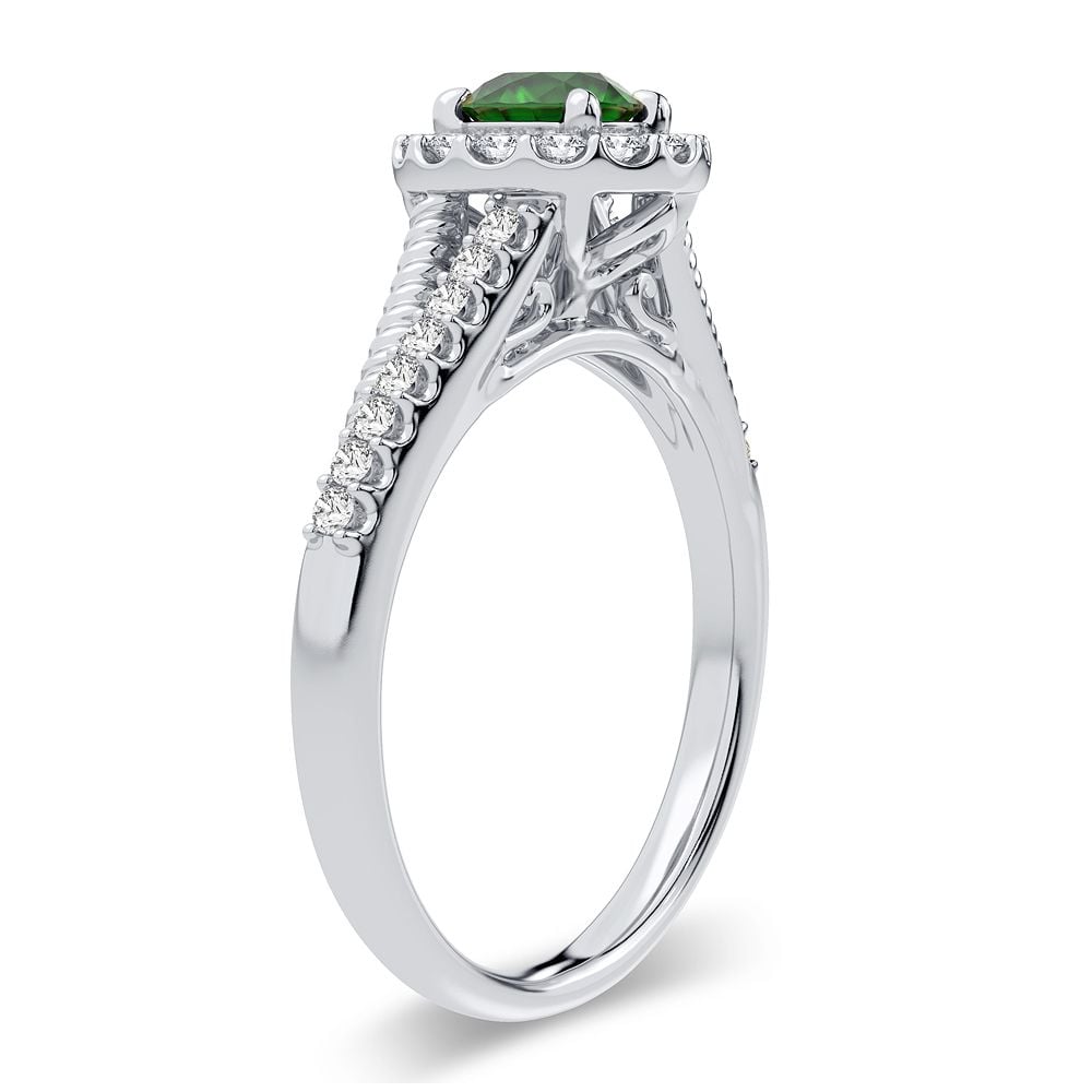 0.25 ct Emerald & Diamond Ring in 14K Gold
