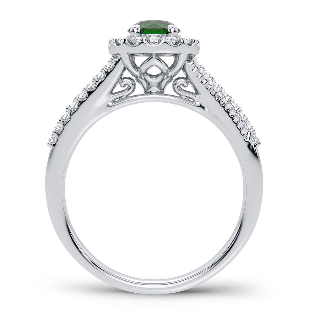 0.25 ct Emerald & Diamond Ring in 14K Gold