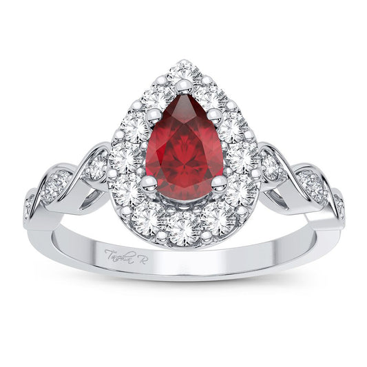 0.28 ct Ruby & Diamond Ring in 14K Gold