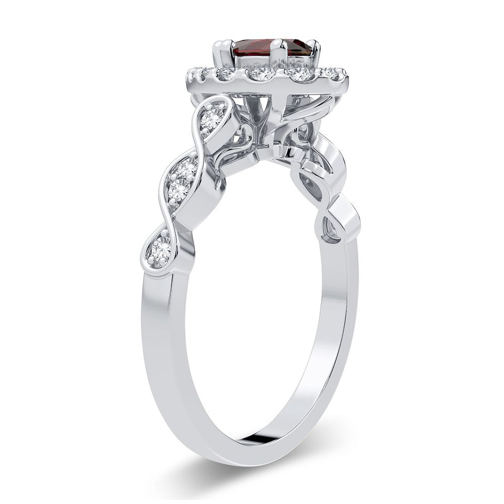 0.28 ct Ruby & Diamond Ring in 14K Gold