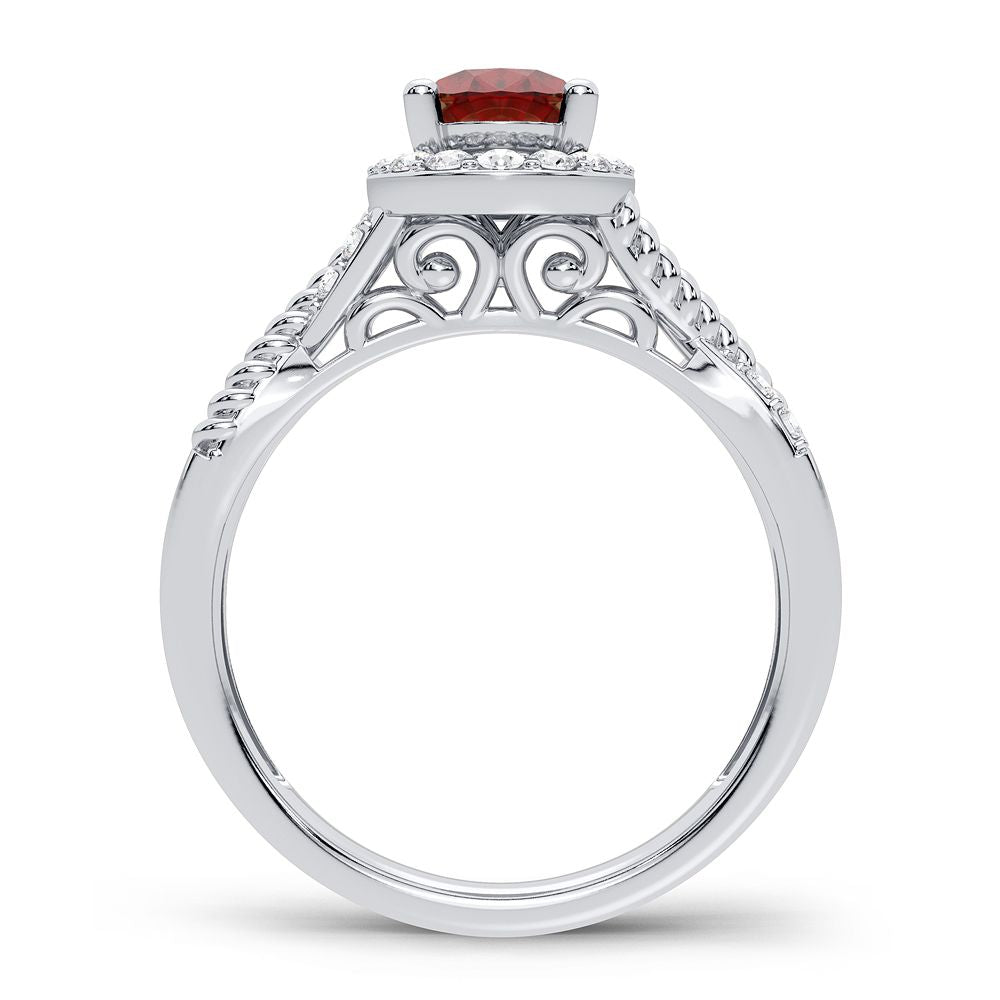 0.25 ct Ruby & Diamond Ring in 14K Gold