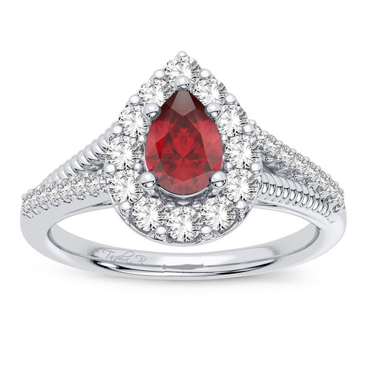 0.33 ct Ruby & Diamond Ring in 14K Gold