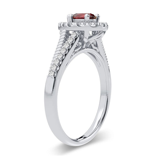 0.33 ct Ruby & Diamond Ring in 14K Gold