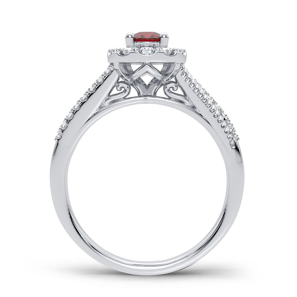 0.33 ct Ruby & Diamond Ring in 14K Gold