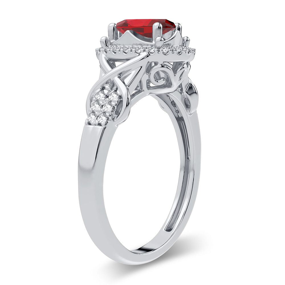 0.16 ct Ruby & Diamond Ring in 14K Gold