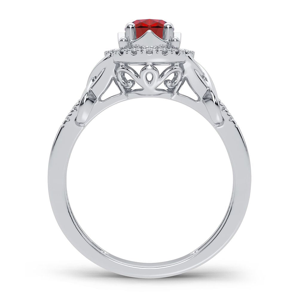 0.16 ct Ruby & Diamond Ring in 14K Gold