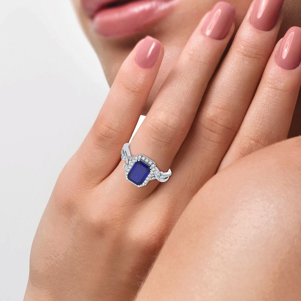 0.20 ct Sapphire & Diamond Ring in 14K Gold