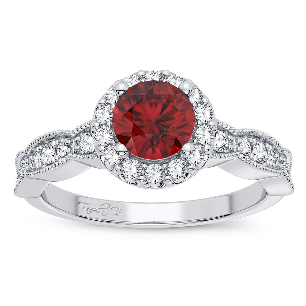 0.28 ct Ruby & Diamond Ring in 14K Gold