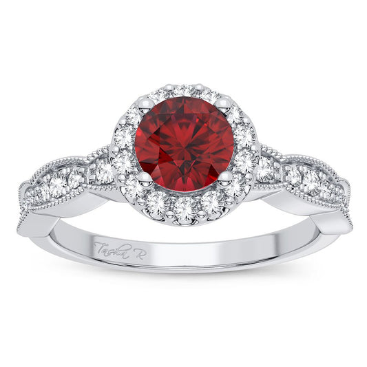 0.28 ct Ruby & Diamond Ring in 14K Gold