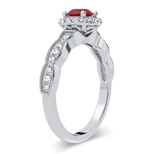 0.28 ct Ruby & Diamond Ring in 14K Gold
