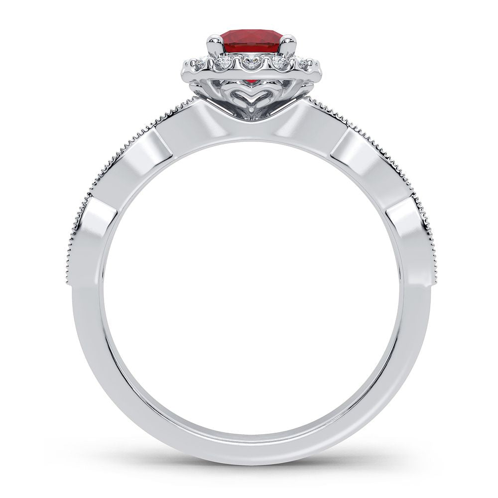 0.28 ct Ruby & Diamond Ring in 14K Gold