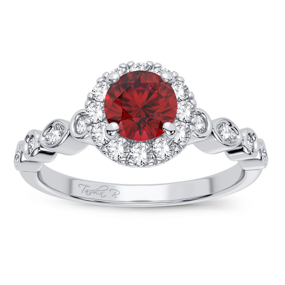 0.25 ct Ruby & Diamond Ring in 14K Gold