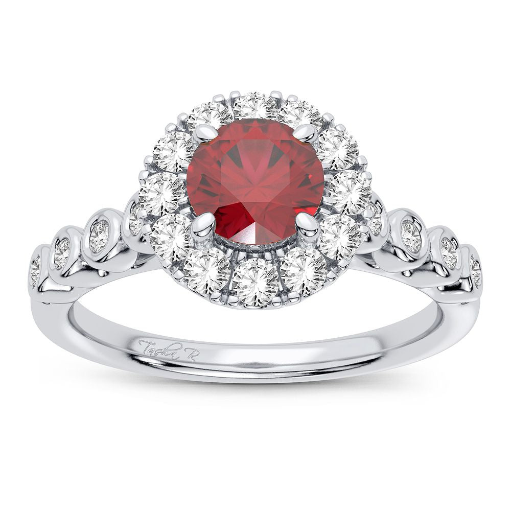 0.36 ct Ruby & Diamond Ring in 14K Gold