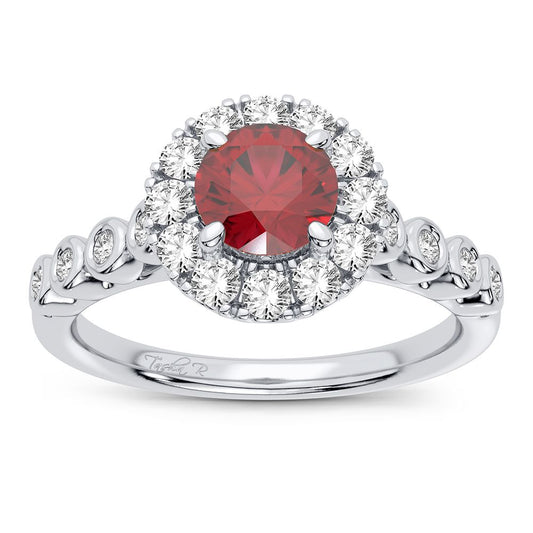 0.36 ct Ruby & Diamond Ring in 14K Gold