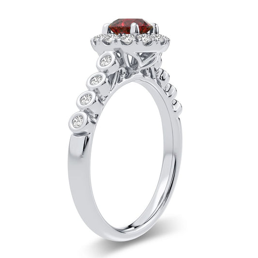 0.36 ct Ruby & Diamond Ring in 14K Gold