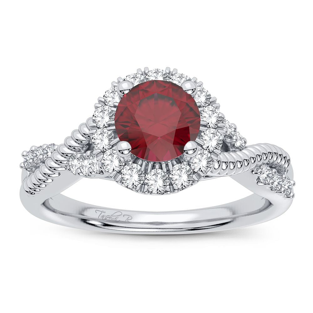 0.25 ct Ruby & Diamond Ring in 14K Gold
