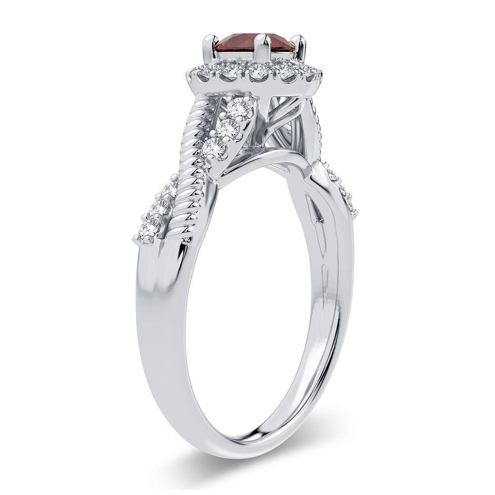 0.25 ct Ruby & Diamond Ring in 14K Gold