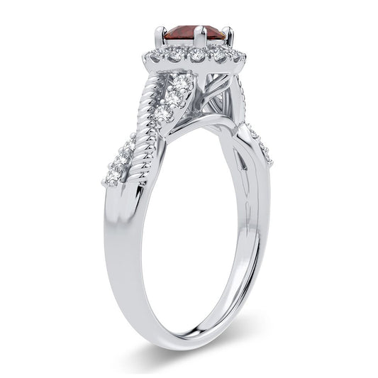 0.25 ct Ruby & Diamond Ring in 14K Gold
