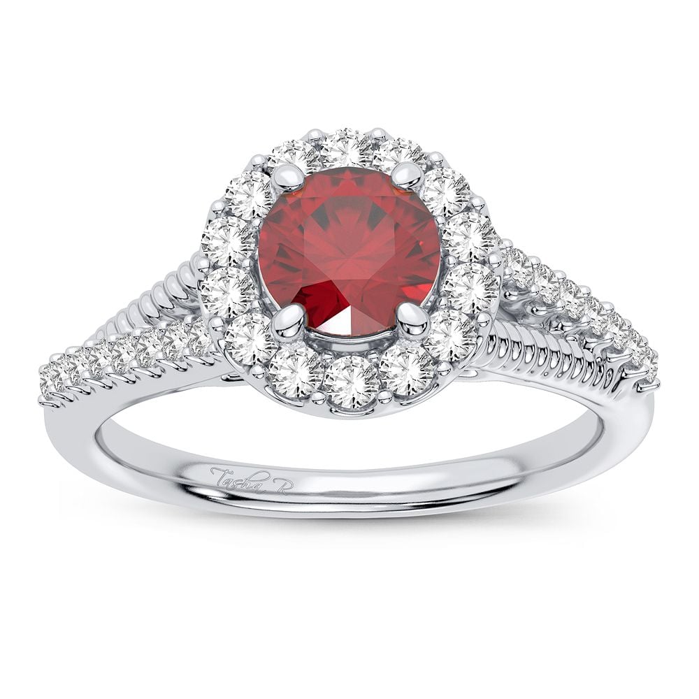 0.25 ct Ruby & Diamond Ring in 14K Gold