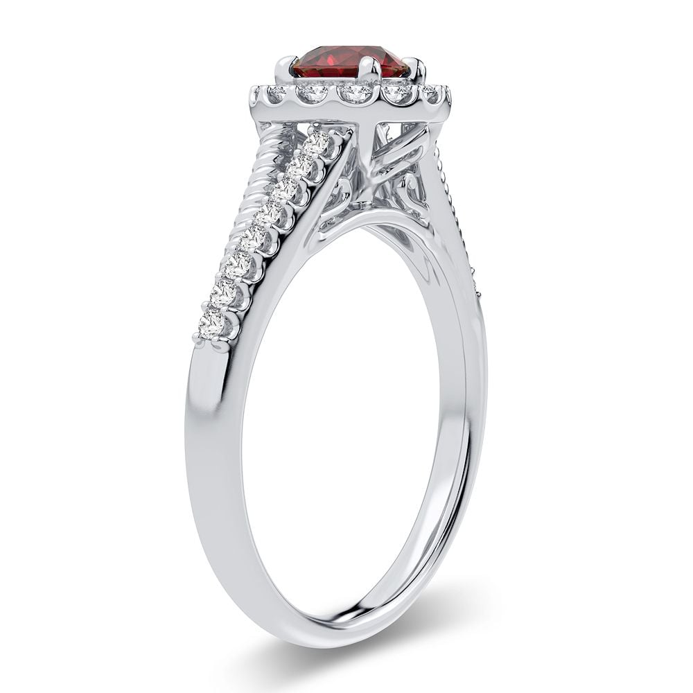 0.25 ct Ruby & Diamond Ring in 14K Gold