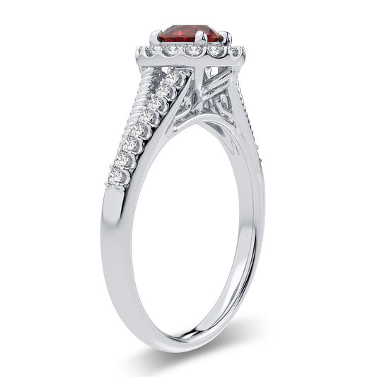 0.25 ct Ruby & Diamond Ring in 14K Gold