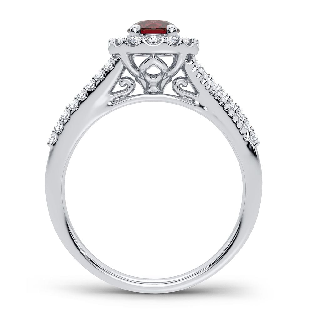 0.25 ct Ruby & Diamond Ring in 14K Gold