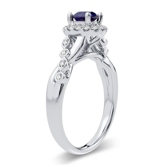0.20 ct Sapphire & Diamond Ring in 14K Gold