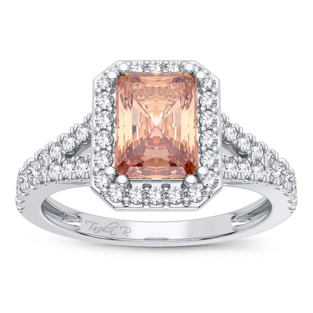 0.33 ct Morganite & Diamond Ring in 14K Gold