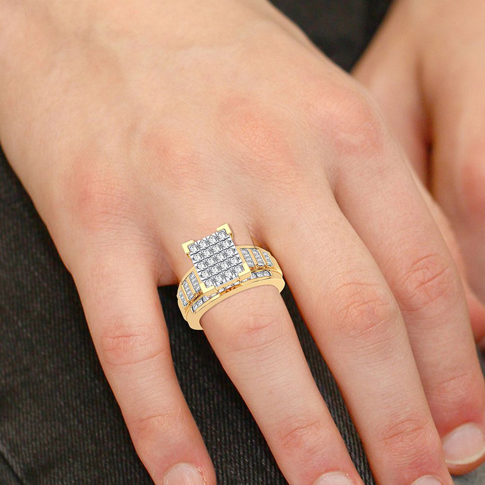 1.50 ct Men's Diamond Ring in 10K Gold